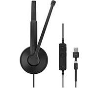 EPOS Audio - Micro-casque IMPACT 100 Series - sur-oreille filaire USB-A/USB-C - Noir