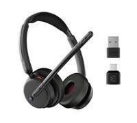 EPOS Impact 500 ANC Casque sans Fil - Certifié Teams avec Connectivité USB-C et USB-A - Audio Bluetooth Avancé pour Un Travail Intelligent et sans Distractions
