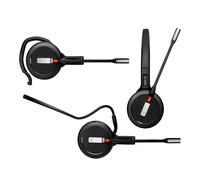 EPOS Impact 5000 Go MS 3-en-1 - Casque sans Fil DECT Professionnel avec Micro antibruit, certifié Microsoft Teams, portée 135 m, Station de Charge Pliable et dongle USB-A