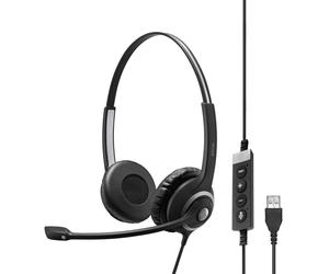EPOS IMPACT SC260 USB MS II | Casque PC Casque professionnel 2 écouteurs, optimisé Skype For Business