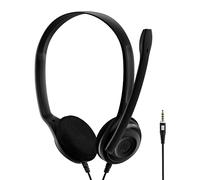 EPOS PC5 Chat Casque Filaire pour PC - Casque On-Ear Léger, Micro Anti-Bruit, Prise Jack 3,5mm pour Compatibilité Universelle, Audio Cristallin, Confort Prolongé, Idéal pour Bureau et Vidéoconférences