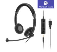 Sennheiser SC 75 USB MS Dual sided UC headset with USB connector including in-li