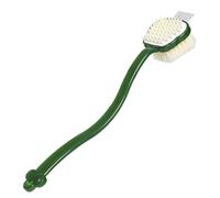 Époudeur arrière - Brosse de bain de douche pour nettoyage en mousse à trois côtés, massage à longue poignée avec trou d'emprise, idéal pour la salle de bain, la salle de gym, le dortoir et le voyage,