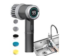 Époudeur électrique - Ensemble de brosses de Nettoyage sans Fil, nettoyant à Rechargeable, Outil de Lavage à Main, kit électrique étanche | Claignant Multi- Puissant pour Le Sol de Carreau