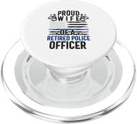 Épouse d'un Officier de Police à la Retraite, fière épouse Flic à la Retraite PopSockets PopGrip pour MagSafe