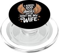 Épouse J'Ai demandé Un Ange à Dieu et il m'a envoyé ma Femme PopSockets PopGrip pour MagSafe
