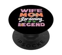 Épouse, Maman, jardinière, légende, Amoureuse des PopSockets PopGrip Adhésif