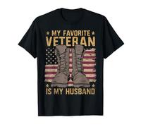 Épouse vétéran de Son Mari Journée des Anciens Combattants des États-Unis Ancien Combattant de l'armée américaine T-Shirt