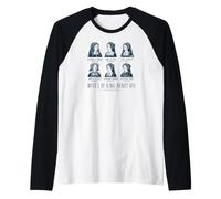 Épouses du Roi Henri VIII, Dessin au Trait, Bleu Marine Manche Raglan