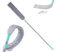 Époussette Plate,Articles De Nettoyage en Microfibre À Manche Longue - Outil de Nettoyage sous Canapé à Poussière | pour Sol Fissure Canapé Bas Réfrigérateur Ménage