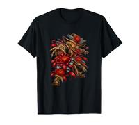Épouvantail avec chrysanthèmes Rouges et Eucalyptus argenté T-Shirt