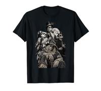 Épouvantail Classique Halloween Effrayant Squad Squelette Jester T-Shirt Graphique avec Valeur