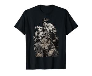 Épouvantail Classique Halloween Effrayant Squad Squelette Jester T-Shirt Graphique avec Valeur