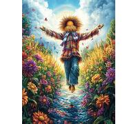 Épouvantail dans Le Jardin Fleuri 1000 Pièces Puzzle Adolescent en Carton Anti-Déchirure Mythes Animal Plante Difficulté Moyenne Activité Éducative Jeu De Société Cadeau Anniversaire Pas Cher 100