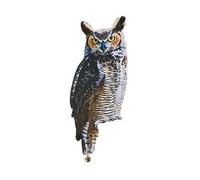 Épouvantail Dissuasif En Métal Hibou 41x15CM Avec Hochet