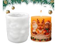 époxy de vacances: plateau en silicone festif de 4 pouces, figure de Noël 3D, plate-forme de coulée pour ornements en résine, design antiadhésif durable qui permet une jante facile