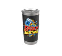 Epoxy Everything de menuisier d’art en résine époxy Gobelet isotherme en acier inoxydable double paroi