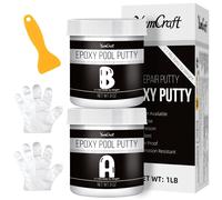 Epoxy Mastic 16 Oz-Mastic Piscine 2 En 1 Sous-Marin Ou Sur L'eau Pour Réparation Des Fuites,Fissures,Remplissage,Sculpture (Noir)