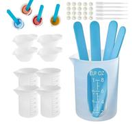 Epoxy Mixing Beakers Mold Making Stir Sticks Craft Supplies Set Design Use | Non Stick Flexible Containers Liquid Pouring Aids Reusable Workshop Utensils Easy Cleanup Accessories Crafting Beginners