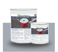 Epoxy pâte colle scellement fixation Kit de 1 Kg Gris Béton RAL 7040