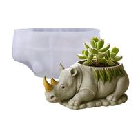 Epoxy Resin Mold Set, Rhinoceros Silicone Casting Mold, Nonstick Flexible Design for Easy Release, Durable Reusable Material with Fine Detail Finish, DIY Craft Supplies Kit, Mould Set for Concrete Wax
