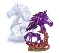 Epoxy Resin Molds Silicone - Durable Equine Shape Pouring Tray, Soft Polymer Modeling Equipment, Creative Jewelry Embedding Container, Easy Release Hobby Impression Form | Resin Design Essentials