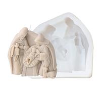 Epoxy Resin Nativity Mold, Silicone Candle and Plaster Casting Mould, Multifunctional Cement Mold for DIY Home Decor, Handmade Crafting, Holiday Ornaments, Religious Decor, Creative Projects