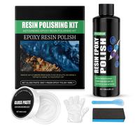 Epoxy resin polishing paste,polishing paste for epoxy resin,contains polishing paste,brightener and matching tools,suitable for epoxy resin furniture tables,acrylic glass