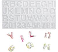 Epoxy Resin Silicone Mould, Alphabet And Number Resin Silicone Mould, Silicone Mould For Jewellery Epoxy Resin, For Diy Jewellery, Keyrings, Ornaments.