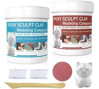 Epoxy Sculpt Pool Putty Pâte À Modeler Auto-Durcissante Pour Les Fuites Sous L'eau Ab Pâte À Modeler Pour Sculpture,Modélisation,Réparation,Remplissage,Métal,Bois,Carrelage,Céramique Blanche