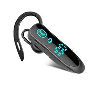 eppfun Oreillette Bluetooth5.3 sans Fil Main Libre | Casque à Un écouteur avec Réduction du Bruit d'appel Mic pour Bureau, Conduite, Affaires