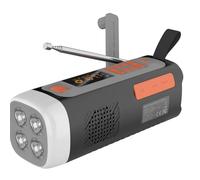 eppfun Radio d'urgence Dab/Dab+/FM avec Bluetooth, Radio numérique Portable alimentée par Batterie avec Alarme SOS, veilleuse et Lampe de Poche, Chargeur USB-C à manivelle Solaire pour Camping