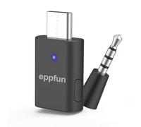 eppfun USB-C Bluetooth Audio Dongle, Cle Bluetooth Adaptateur pour PC PS5, avec Micro Séparé, APTX-Adaptive Audio sans Fil Transmetteur pour Connecter Écouteur/Enceinte (Uniquement Audio)