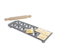 Eppicotispai Ravioli rond 12 trous en aluminium avec rouleau à pâtisserie