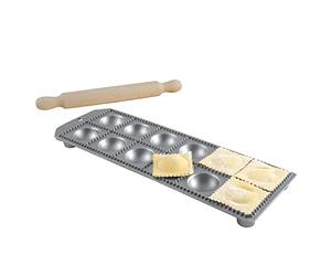 Eppicotispai Ravioli rond 12 trous en aluminium avec rouleau à pâtisserie