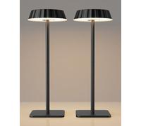 EppieBasic Lot de 2 lampes de table sans fil - Batterie de 18 W - 3 températures de couleur à intensité variable - Étanchéité IP65 - Pour restaurant, terrasse, extérieur