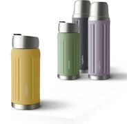 Eppigrand Gourde Isotherme 500ml - Bouteille Isotherme Inox, Étanche, Sans Bpa, Avec Couvercle Click & Go (Moss Green, 500 Ml)
