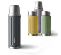 eppikan eppiGrand Gourde Isotherme 750ml - Bouteille Isotherme inox, étanche, sans BPA, avec Gobelet à double Paroi (Night Grey, 750 ml)