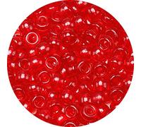 Eppingwin Assortiment de Perles (1 000 Perles Poney-Rouge Transparent)