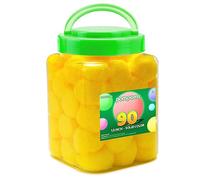 Eppingwin Lot de 90 pompons jaunes doux de 3,8 cm pour travaux manuels, gros pompons de 4 cm pour projets d'artisanat (jaune)