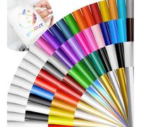EPRCUT Vinyle Permanent 55 Feuilles + 10 Transfert pour Cricut, 44 Couleurs 30.5 x 30.5cm Papier Vinyle Adhésif Autocollant pour DIY Mugs, Tasses, Verre, Fenêtres, Décoration Intérieure et Extérieure
