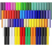 EPRCUT Vinyle Permanent 74 Feuilles pour Cricut, 38 Couleurs 30.5 x 30.5cm Papier Vinyle Adhésif Autocollant pour DIY Mugs, Tasses, Verre, Fenêtres, Décoration Intérieure et Extérieure