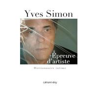 Épreuve d'artiste: Dictionnaire intime