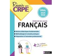 Epreuve De Leçon Français - Oral - Edition 2025-2026