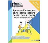 Epreuve D'entretien Crpe, Capes, Capeps, Capet, Caplp, Cacpe - Motivation Et Projection - Edition 2023-2024