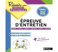 Epreuve d'entretien CRPE - CAPES - CAPEPS - CAPET - CAPLP - Oral 2025