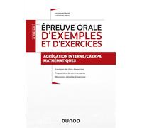 Epreuve orale d'exemples et d'exercices Agrégation interne/CAERPA mathématiques - Laëtitia Elineau - Dunod - broché - Scolaire / Universitaire