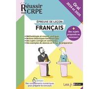 Epreuve orale Leçon - Français - CRPE 2024 et 2025 Anne-Rozenn Morel (Directeur éditorial), Sylvie Méric-Pons (Auteur)
