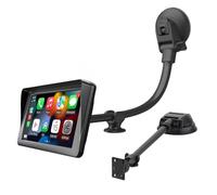 Epronic Support à Ventouse pour Écran Carplay avec 11,8" Bras Long de Bras en Alliage d'aluminium Réglable à 360°, Support Solide pour Pare Brise et Tableau de Bord avec 78mm Disque Adhésif Puissant