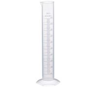 Éprouvette graduée en polypropylène, forme haute, pied hexagonal, transparent, hauteur 360 mm, capacité 500 ml